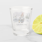 水彩冬のクリスマス格言 ショットグラス (裏面)