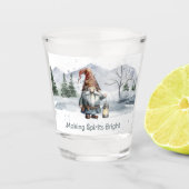 水彩冬のクリスマス格言 ショットグラス (正面)