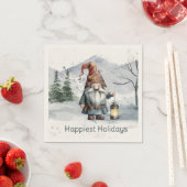 水彩冬のクリスマス格言 スタンダードカクテルナプキン (インサイチュ)