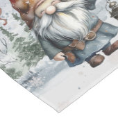 水彩冬のクリスマス格言 ミディアムテーブルランナー (コーナー)