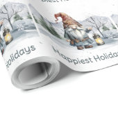 水彩冬のクリスマス格言 ラッピングペーパー (ロールコーナー)