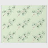 水彩冬のクリスマス　森林　木の枝 ラッピングペーパー (フラット)