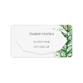 水彩冬のシーンツ芸術的リー ラベル (正面)