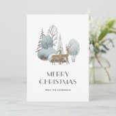 水彩冬のシーンディアクリスマスカード シーズンカード (スタンド正面)