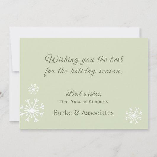 水彩冬のシーンビジネス季節のごあいさつ シーズンカード (裏面)