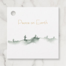 水彩冬のシーン フェイバータグ