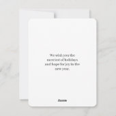 水彩冬のネズミのメリークリスマス シーズンカード (裏面)