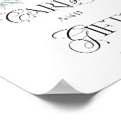 水彩冬のフローラカードとギフトポスター ポスター (角)