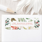 水彩冬のフローラガーランド ラベル (インサイチュ)