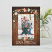 水彩冬のフローラフォトウッド金ゴールド シーズンカード (スタンド正面)