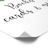 水彩冬のフローラブックカードとギフト ポスター (角)