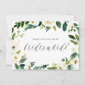 水彩冬のフローラリースは私のブライドメイド (正面)