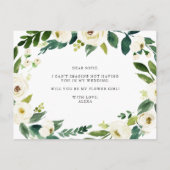 水彩冬のフローラリースベミーフラワーガール 案内ポストカード (裏面)