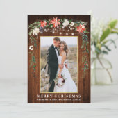 水彩冬のフローラ木材金ゴールド新着 シーズンカード (スタンド正面)