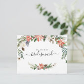 水彩冬のフローラ | Be My Bridesmaid ポストカード (スタンド正面)