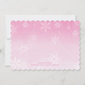 水彩冬のベビーシャワー招待状|少女 招待状 (裏面)