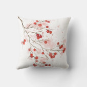 水彩冬のベリー クッション (裏面)