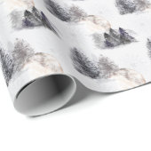 水彩冬のホリデーパターン ラッピングペーパー (ロールコーナー)