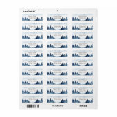 水彩冬のワンダーランド、森 ラベル (フルシート)