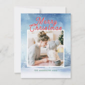 水彩冬の不思議な世界に1枚の写真 シーズンカード (正面)