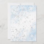 水彩冬の北極の赤ちゃんがおめでとう 招待状 (裏面)