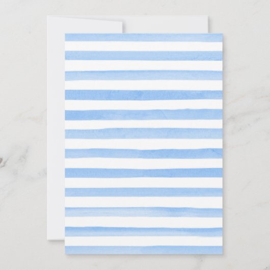 水彩冬の北極動物子供の誕生日 招待状 (裏面)