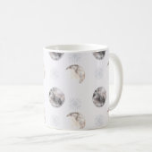 水彩冬の夜の月模様 コーヒーマグカップ (正面右)