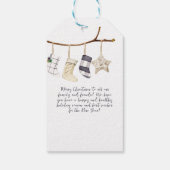 水彩冬の女性格言メリークリスマス ギフトタグ (裏面)
