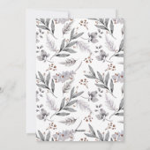 水彩冬の実と緑のクリスマスカード シーズンカード (裏面)