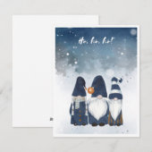 水彩冬の小人たち かわいい シーズンカード (正面/裏面)