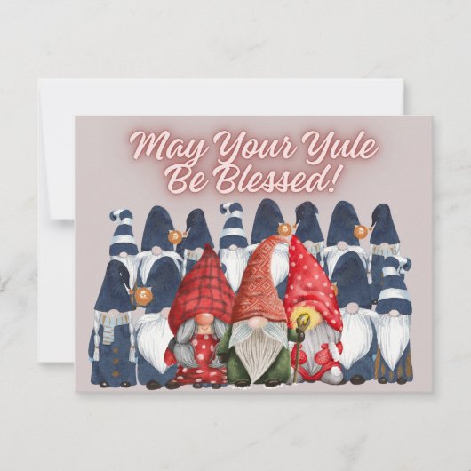 水彩冬の小人たち シーズンカード (正面)