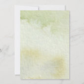 水彩冬の山結婚の木 招待状 (裏面)