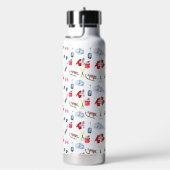 水彩冬の旅行をテーマにした水彩画 ウォーターボトル (右面)