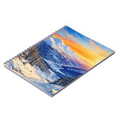 水彩冬の朝のスパイラル ノートブック (左側)