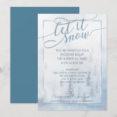 水彩冬の木々 招待状 (正面/裏面)