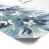 水彩冬の木のベビーは甘いポスター ポスター (角)