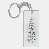 水彩冬の木 キーホルダー (正面左)