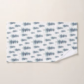 水彩冬の松模様 バスタオルセット (ハンドタオル)