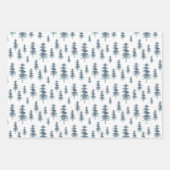 水彩冬の松模様 ラッピングペーパーシート (正面3)