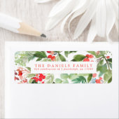 水彩冬の果実と緑 ラベル (インサイチュ)