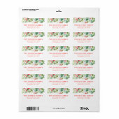 水彩冬の果実と緑 ラベル (フルシート)