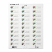 水彩冬の果実クリスマスアドレス ラベル (フルシート)