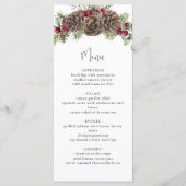 水彩冬の果実パインクリスマスパイン結婚ズ メニュー (正面)