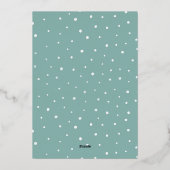 水彩冬の果実ホリー書道金ゴールド 箔シーズンカード (裏面)