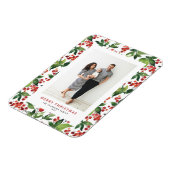 水彩冬の果実メリークリスマスフォト マグネット (左側)