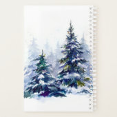 水彩冬の森クリスマスツリーモダン病 プランナー手帳 (裏面)