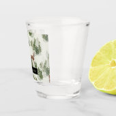 水彩冬の森シームレスパターン ショットグラス (右)