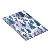 水彩冬の森シームレスパターン ノートブック (右側)