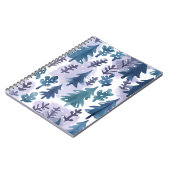 水彩冬の森シームレスパターン ノートブック (左側)