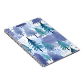 水彩冬の森シームレスパターン ノートブック (右側)